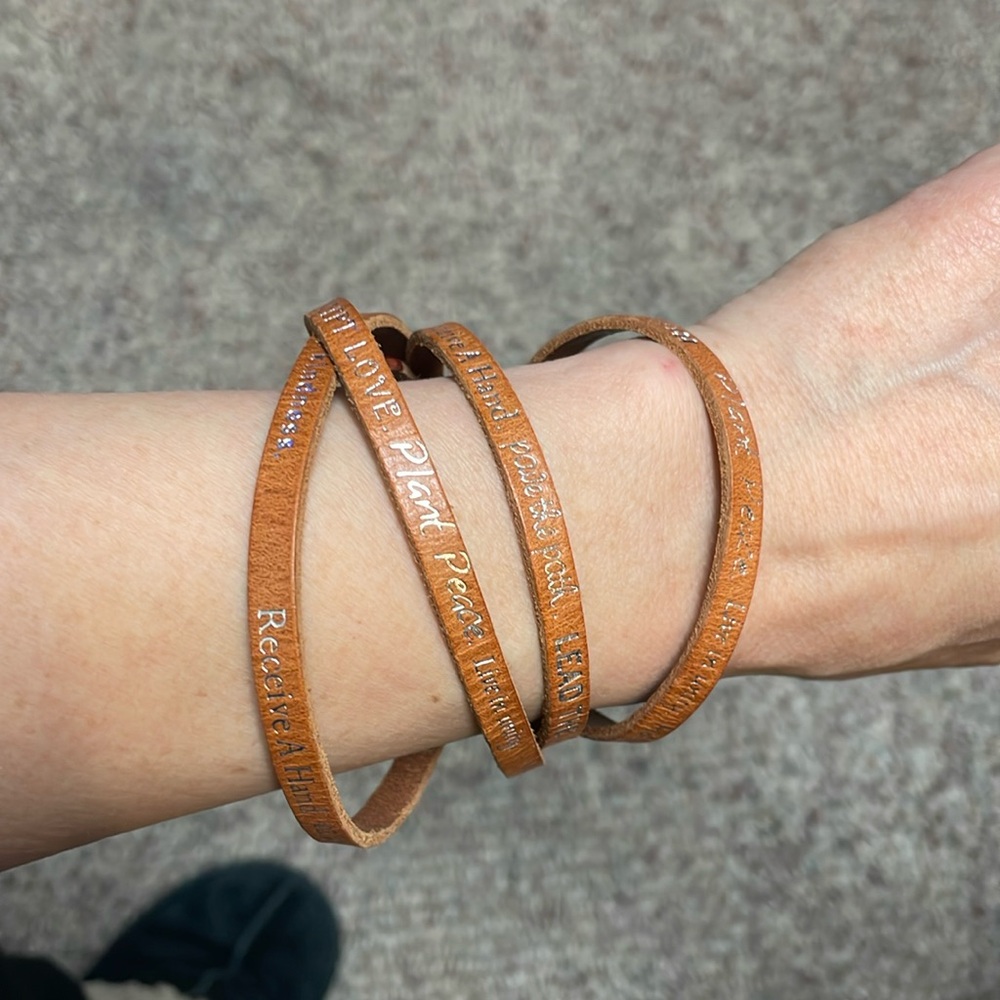 Leather wrap bracelet/ necklace